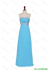 Clearence Empire Strapless Prom Dresses with Beading in Baby Blue