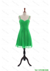 Clearence Spaghetti Straps Short Prom Dresses with Ruching