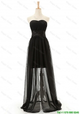 Designer New Sweetheart Belt Long Prom Dresses in Black