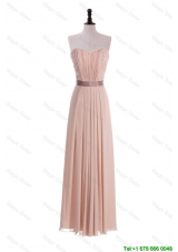 Designer Made Empire Sweetheart Ruching Prom Dresses with Belt
