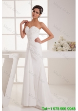 2016 Classical Column Sweetheart Wedding Dresses with Brush Train