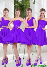 2016 Fall A Line Bowknot Dama Dresses in Purple