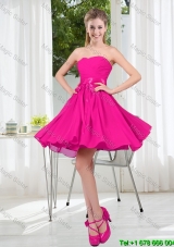 Custom Made Sweetheart Short Dama Dress with Bowknot