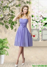 Pretty Strapless Prom Dresses with Hand Made Flowers