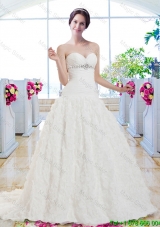 Best Selling Sweetheart Beaded Wedding Gowns for Garden