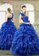 New Arrivals One Shoulder Ruffles Quinceanera Gowns for 2016