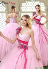 New Arrivals Beading Quinceanera Gowns with One Shoulder