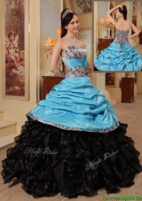 New Arrivals Strapless Quinceanera Gowns with Ruffles and Pick Ups