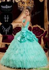 Cheap Strapless Quinceanera Gowns with Pick Ups and Ruffles