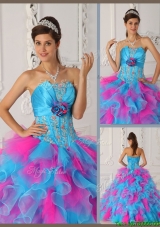 2016 Luxurious Ball Gown Appliques Quinceanera Dresses in Multi Color