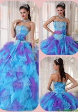 Most Popular Ball Gown Floor Length Appliques Quinceanera Dresses