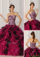 New Style Sweetheart Ruffles Quinceanera Dresses in Multi Color