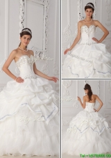 New Style White Sweetheart Quinceanera Gowns with Beading