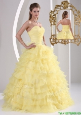 Pretty 2016 Beading Sweet 15 Dresses with Appliques