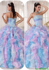 Fashionable Sweetheart Sweet 16 Quinceanera Gowns with Ruffles and Appliques