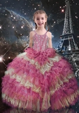 Fashionable Straps Ruffled Layers Mini Quinceanera Dresses  for Fall