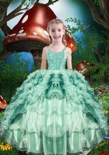Lovely Straps Mini Quinceanera Dresses with Beading and Ruffles