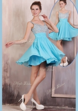 Hot Sale Straps Mini Length Beading Dama Dresses for Summer