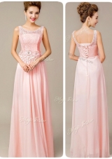 Beautiful Scoop Empire Fashion Evening Dresses with Appliques and Lace