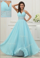Fashionable Halter Top Fashion Evening Dresses  with Beading and Paillette