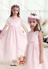 New Arrival Empire Scoop Flower Girl Dresses with Belt