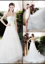 Exclusive Empire Sweetheart Wedding Dresses with Brush Train for 2016