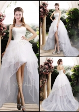 New Arrivals High Low Wedding Dresses with Ruffles