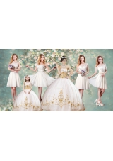 Discount Strapless Quinceanera Dresses and Lovely Scoop Mini Quinceanera Dresses and Beautiful Champagne Short Dama
