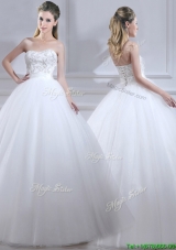 Popular Ball Gown Wedding Dresses with Beading and Sashes