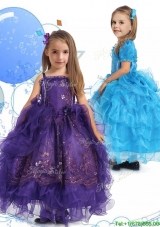 2016 Luxurious Spaghetti Straps Little Girl Pageant Dress with Lace and Ruffled Layers