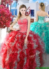 Gorgeous Really Puffy Sweet 16 Quinceanera Gowns with Beading and Ruffles
