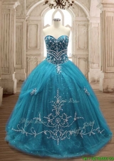 New Arrivals Big Puffy Sweet 16 Dress in Teal