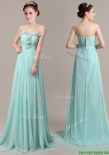 2016 Exquisite Hand Made Flowers and Beaded Prom Dress in Apple Green