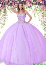 Gorgeous Beaded Lilac Quinceanera Dress in Tulle for 2017 Summer