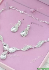Gorgeous Rhinestoned and Beaded Jewelry Set for Ladies