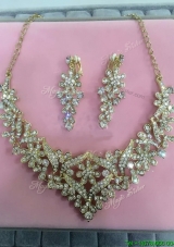 Exclusive Beaded Ladies Jewelry Set in Gold