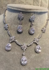 Luxurious Rhinestoned Jewelry Set for Bride