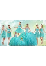 Luxurious Beaded Bodice Quinceanera Dress and Latest Visible Boning Mini Quinceanera Dress and Popular Aqua Blue Dama Dresses