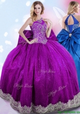 Popular Halter Top Taffeta Sweet 16 Dress with Beading and Bowknot