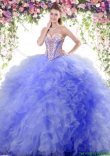 Best Lavender Quinceanera Dress with Ruffles and Beading for Summer