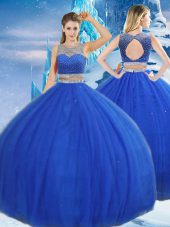 Sleeveless Beading and Sequins Clasp Handle Quince Ball Gowns