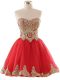 Wonderful Sleeveless Appliques Lace Up Cocktail Dresses