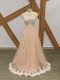 Superior Champagne Scoop Zipper Beading and Lace and Appliques Homecoming Dress Sleeveless