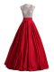 Charming Floor Length Red Scoop Sleeveless Backless