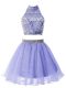 Beading Bridesmaid Dresses Lavender Zipper Sleeveless Knee Length