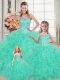 Low Price Sleeveless Beading and Ruffles Lace Up Sweet 16 Dresses