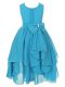 Suitable Sleeveless Zipper Asymmetrical Ruffles and Bowknot Flower Girl Dress