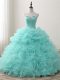 Apple Green Sweetheart Lace Up Beading and Ruffles and Pick Ups Vestidos de Quinceanera Sleeveless