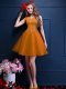 Classical Tulle Bateau Sleeveless Lace Up Beading and Lace Court Dresses for Sweet 16 in Gold