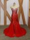 Sweetheart Sleeveless Tulle Prom Dress Beading Zipper